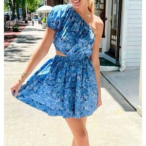 NWT The Westside  Blue Pamela Cut-Out Mini Dress, Size XS